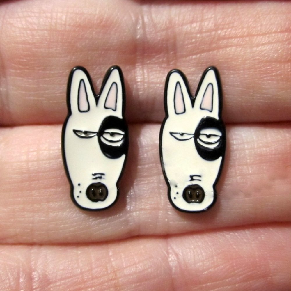 Bull Terrier Earrings Dog #2~Hypoallergenic